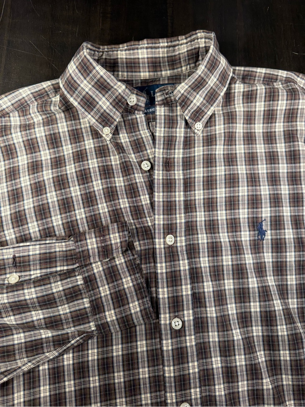 Polo Ralph Lauren Men’s M Plaid Classic Fit Button Down Long Sleeve Shirt
